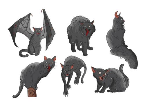 Scary Superstitious Black Cats