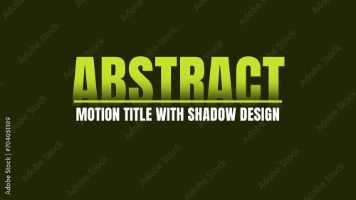 Abstract Motion Title with Shadow Design