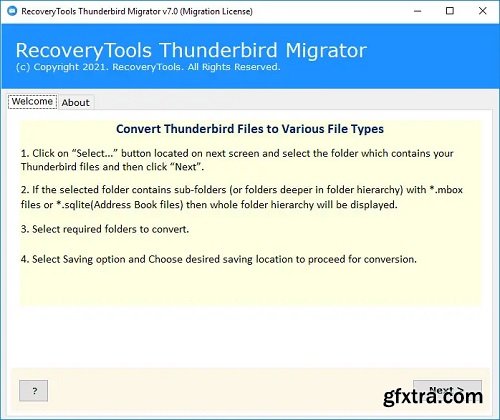 RecoveryTools Thunderbird Migrator 8.0