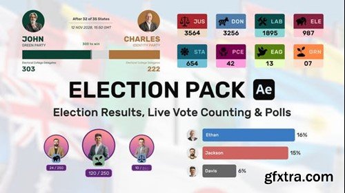 Videohive Election Pack - Results, Live Counting, Poll, Survey 52522832