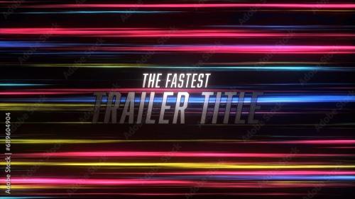 Fast Horizontal Colorful Lines Speed Trailer Intro