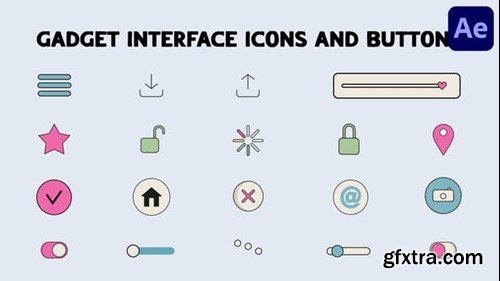 Videohive Gadget Interface Icons And Buttons for After Effects 52508588