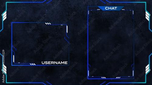 Futuristic Gamer Streaming Overlay Elements