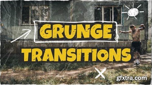 Videohive Grunge Transitions 52860438