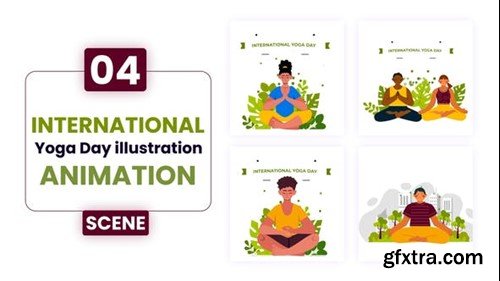 Videohive International Yoga Day Scene Animation 52888569