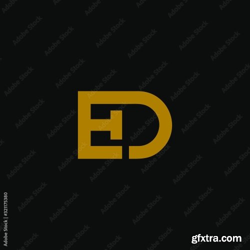 E D De Ed Initial Letter Logotype 5xAI