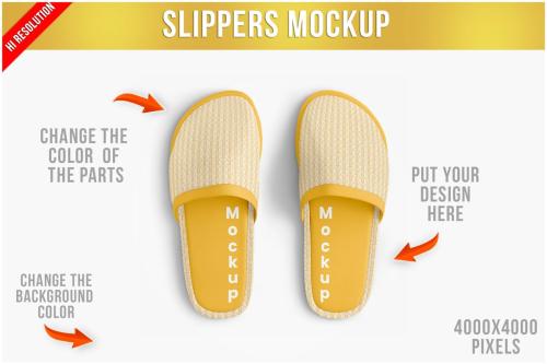 Slippers Mockup - Top View