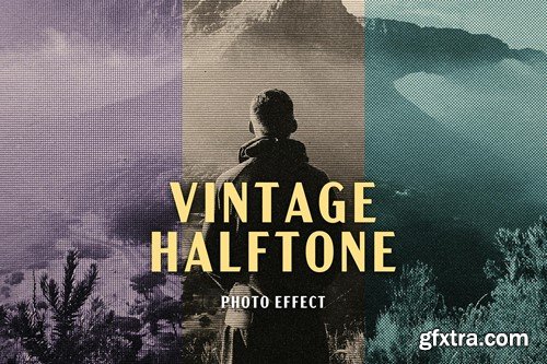 Old Vintage Halftone Photo Effect 2BPLB9F