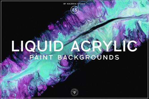 Liquid Acrylic Paint Backgrounds