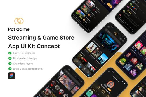 Pot Game - Streaming & Game Store App UI Kit