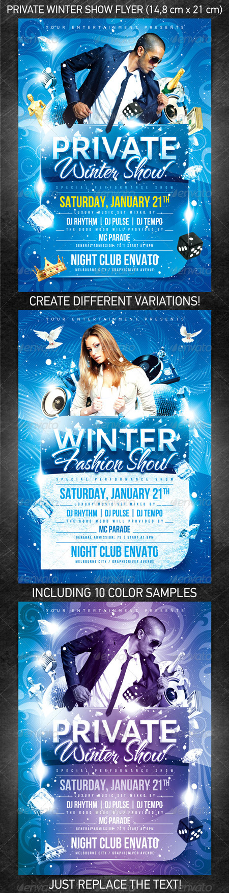 Graphicriver Private Winter Show Flyer