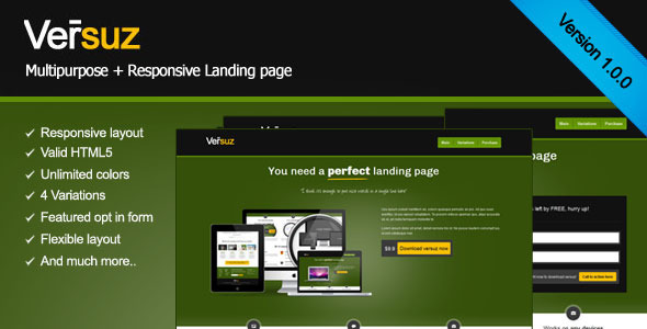 ThemeForest - Versuz - responsive landing page that convert