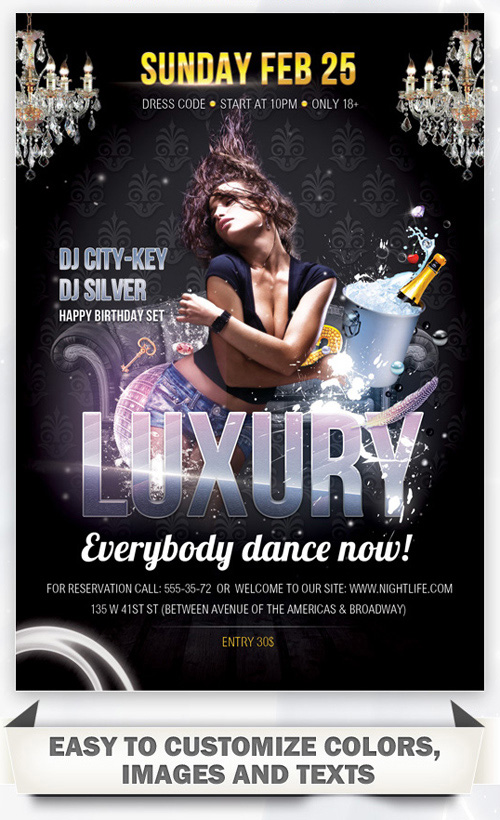 Luxury Party - Flyer PSD Template