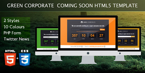 ThemeForest - Green Corporate Under Construction Template - FULL