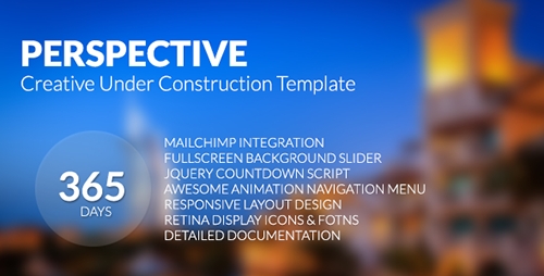 ThemeForest - Perspective - Creative Under Construction Template - RIP
