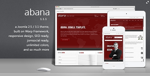 ThemeForest - Abana v1.1.0 - Premium JomSocial Ready Business Joomla 2.5 & 3.x Template