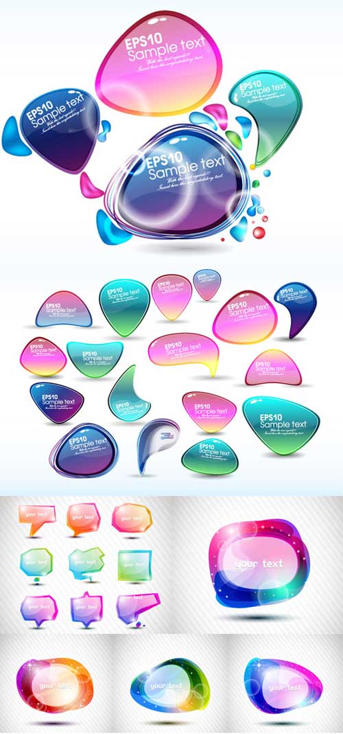 Colorful Speech Bubbles - Vector
