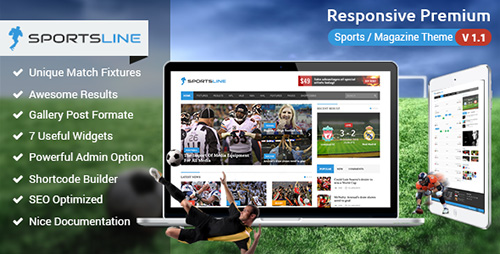 ThemeForest - Sportsline v1.1 - Responsive Sports News Theme