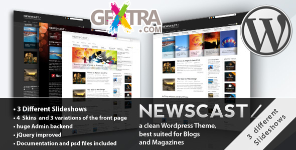 ThemeForest - Newscast 4 in 1 - Wordpress Magazine and Blog