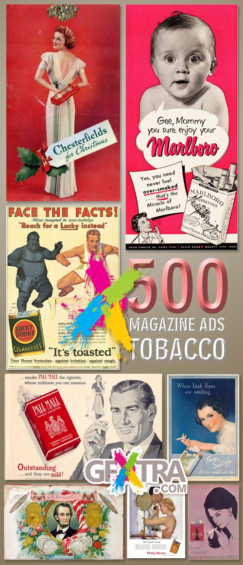 Tobacco Themed Magazine Advertising History 500xJPG