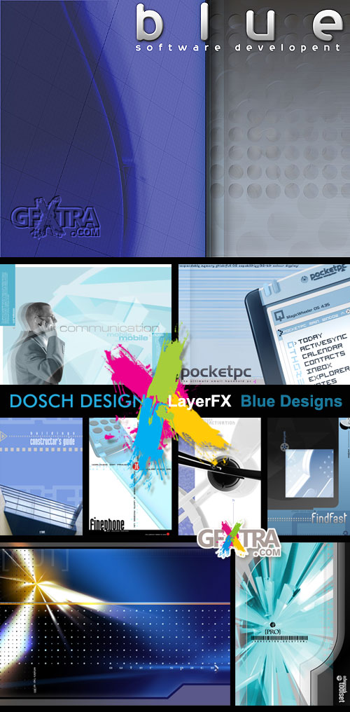 Dosch Design - LayerFX: Blue Designs 25xPSD