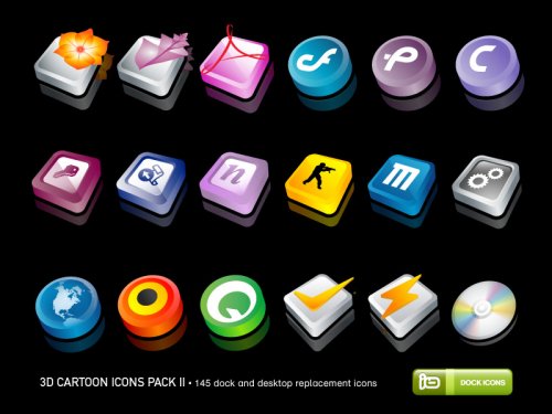 3D Cartoon Icons Pack II