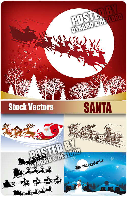 Stock Vectors - Santa