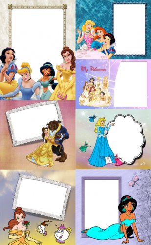 Childrens picture frames with Disney Princess
