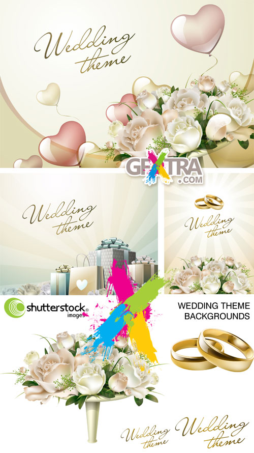 Wedding Theme Backgrounds 5xEPS - Shutterstock