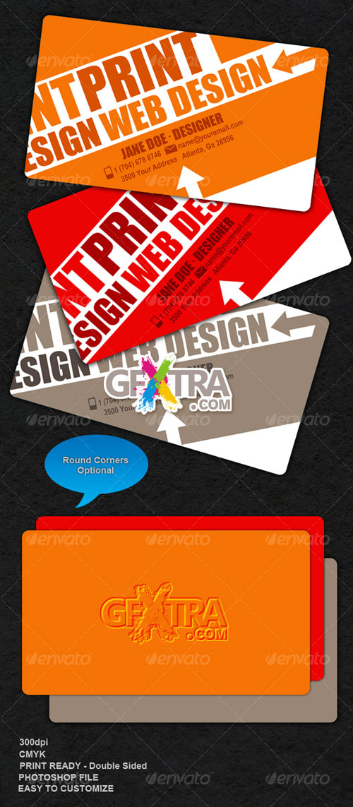 Edgy-Colorful Business Card - GraphicRiver - REUPLOADED!