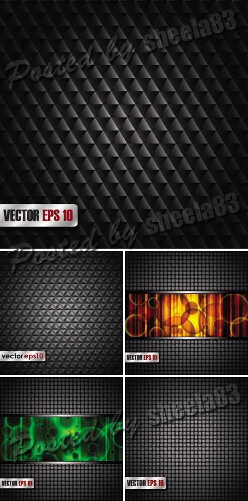 Dark Metal Background Vectors 5xEPS