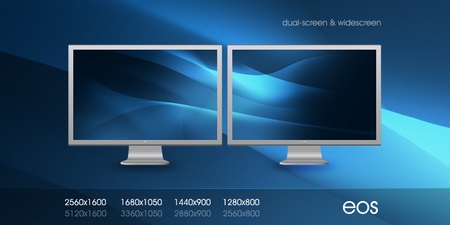 Blue Wave - Dual screen + Widescreen Wallpapers