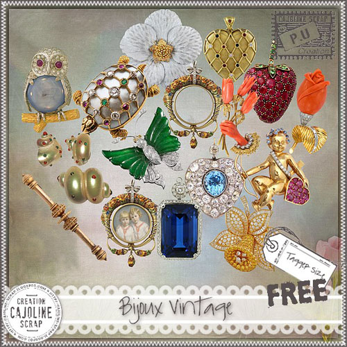 Clipart - Vintage brooches