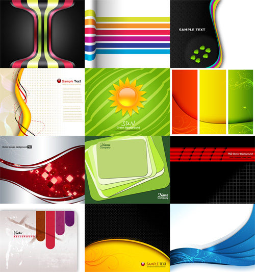 Collection of abstract web background