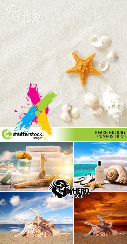Shutterstock - Beach Holiday Compositions 5xJPGs