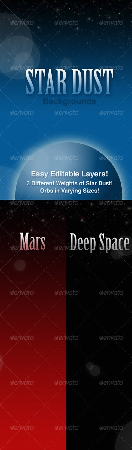 3 Star Dust Backgrounds - GraphicRiver
