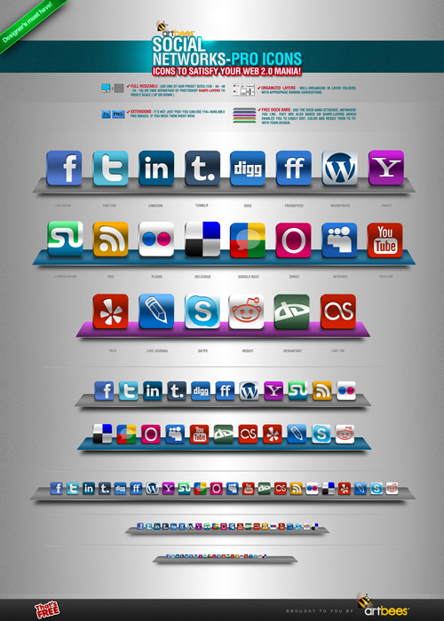 Social Networks Pro Icons - GraphicRiver