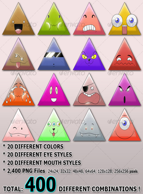 ULTIMATE Krazy Triangles ! (400 combinations) -GraphicRiver
