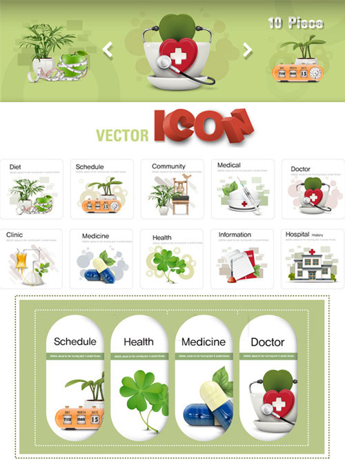 Stock Vector - Medical Icons