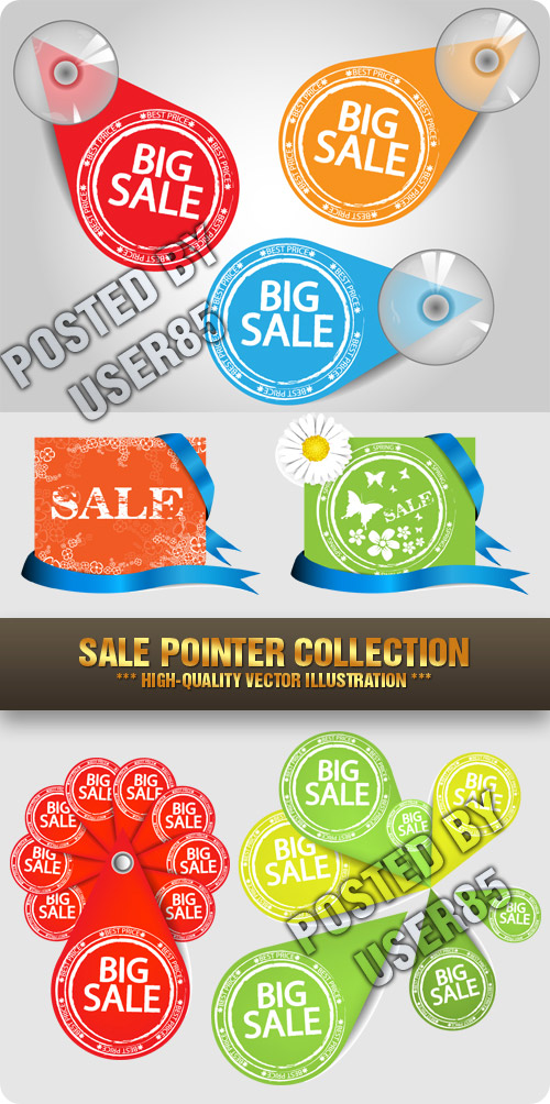Stock Vector - Sale Pointer Collection