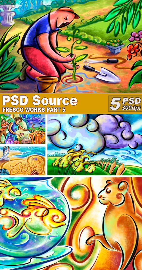 PSD Illustrations - Fresco works 5