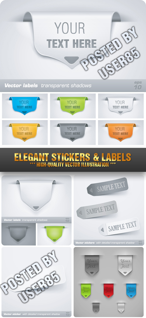 Stock Vector - Elegant Stickers & Labels