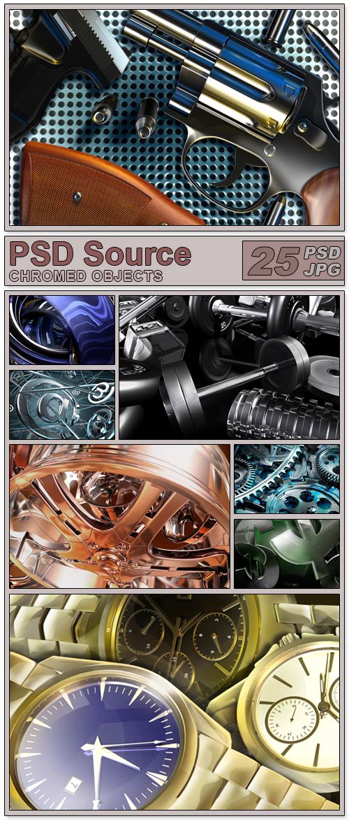 Chromed objects - PSD