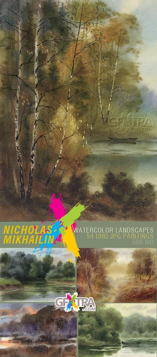 Nicholas Mikhailin - Watercolor Landscapes 54xJPG