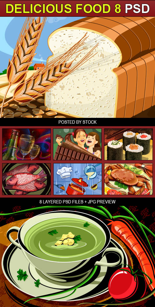 PSD Source - Delicious food 8