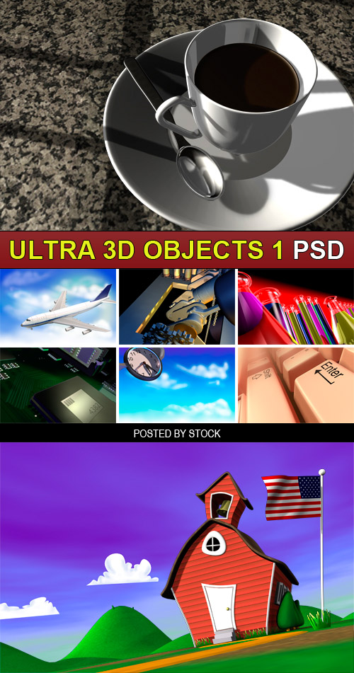 PSD Source - Ultra 3d objects 1
