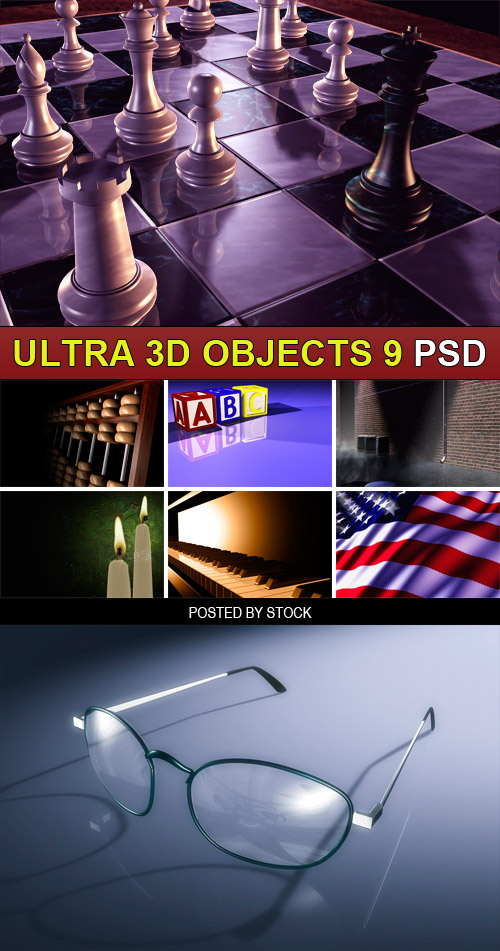 PSD Source - Ultra 3d objects 9