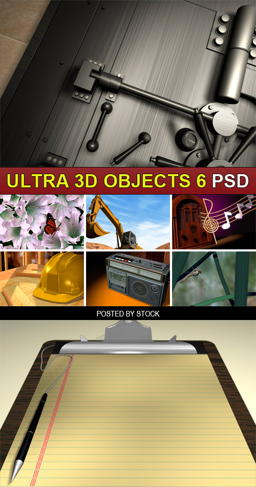 PSD Source - Ultra 3d objects 6