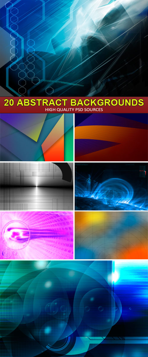 PSD Sources - 20 Abstract backgrounds