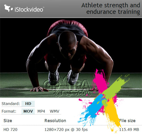 iStockVideo - Athlete Strength and Endurance Training HD720 *.mov